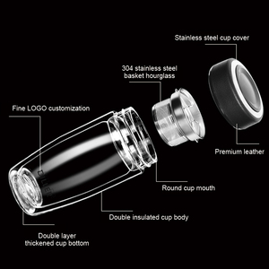 Wholesale Custom High Borosilicate Glass Bottle <strong>Tea</strong> <strong>Infuser</strong> Travel <strong>Mug</strong> with <strong>Infuser</strong> and Lid - Product Image 2