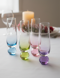 Esthétique Creative Gradation Party Colored Wedding Diamond Handmade Custom Glass Champagne <span class=keywords><strong>Flute</strong></span> - Product Image 4
