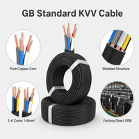 Câble de commande KVVP standard GB personnalisé par le fabricant, modèle ZC-KVVP2-22, 2/3/4 conducteurs, conducteur en cuivre nu de 106 mm, conforme aux normes