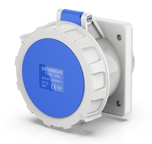 Prise Interlock 3 Broches 230V 63A Industrielle en Plastique avec Interrupteur IP67 CEE/IEC Montée TYP-1264 - Product Image 1