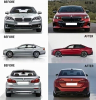 Body Kit Facelift OEM Tanpa Pemotongan untuk BMW Seri 5 F10 11-17 Upgrade ke G60 LCI 2024 M-TECH F10 G60 Sport Facelift Bolt-on