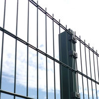 Panneaux de clôture extérieurs à haute rigidité, en treillis métallique double épaisseur, pour la sécurité, clôtures solaires photovoltaïques, en fer traité thermiquement