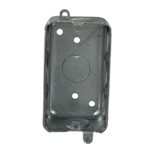 Boîte de jonction en acier galvanisé de 1/2 pouce avec découpes, à usage protecteur, rectangulaire, simple, pour l'électricité, avec oreilles externes - Product Image 1