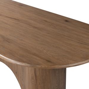 Table à manger de luxe contemporaine en bois massif ovale, grande table de salle à manger pour 10 personnes - Product Image 5