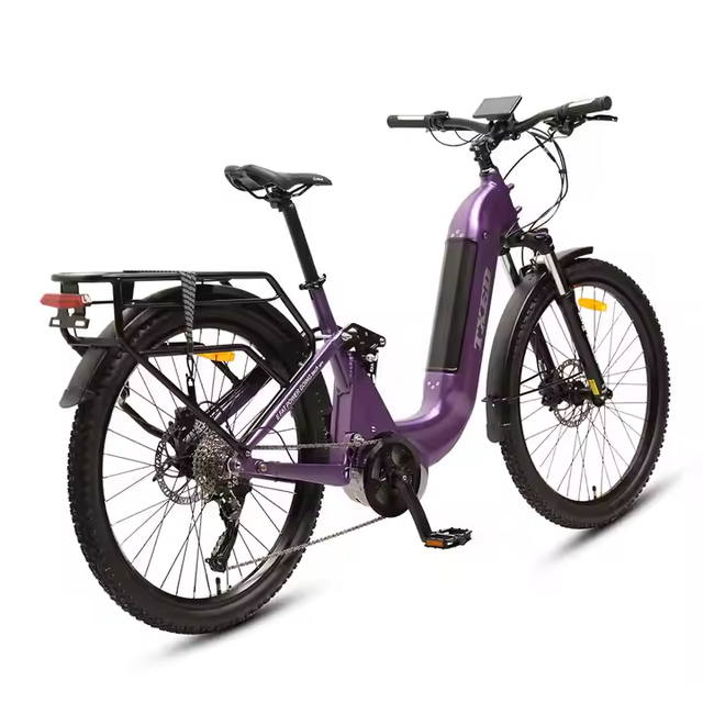 TXED Factory 27.5 Inch Dual Suspension Electric City Bike 36V 250W Central Motor Fat Tire Mountain Style Electric Hybrid Bicycle