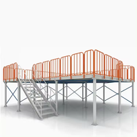 Étagère de plate-forme de Loft robuste pour le stockage en entrepôt support de grenier système de supports de palette de plancher de mezzanine en métal en acier peut détachable