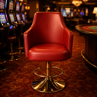 SUCCESSOR Tabouret de bar pivotant réglable pour casino, base en acier inoxydable, robuste et stable, pour machines à sous, usage commercial, vente en gros