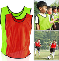 Rompi Latihan Tim Sepak Bola, Bahan Mesh Bernapas Cepat Kering dengan Warna Visibilitas Tinggi untuk Pertandingan Latihan