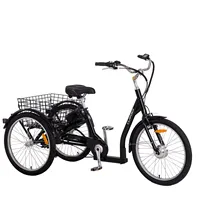 Triciclo eléctrico para adulto, triciclo de carga para personas mayores de 24 pulgadas, tres ruedas, barato