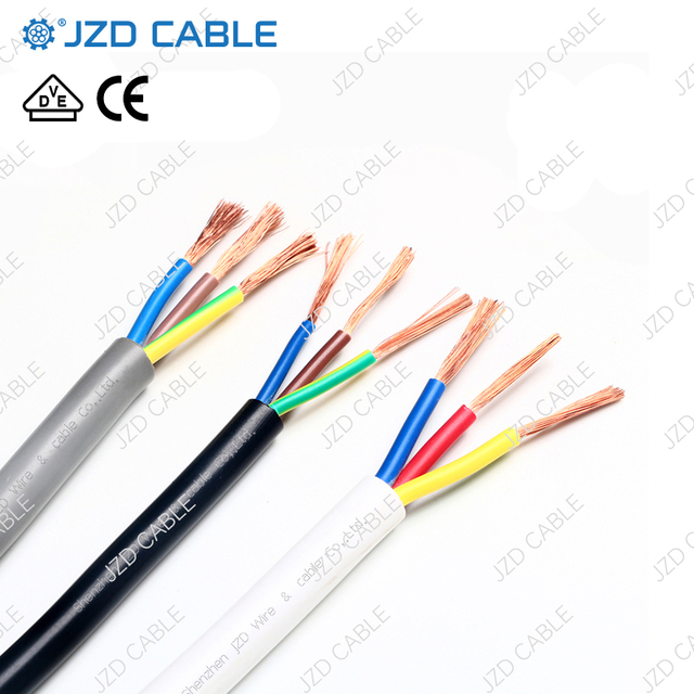 JZD Outdoor Indoor H05RR-F H05RN-F H07RN-F Rubber Cable Extension Power Cord VDE Rubber Cable Europe Oil Resistant H05RN-F Cable