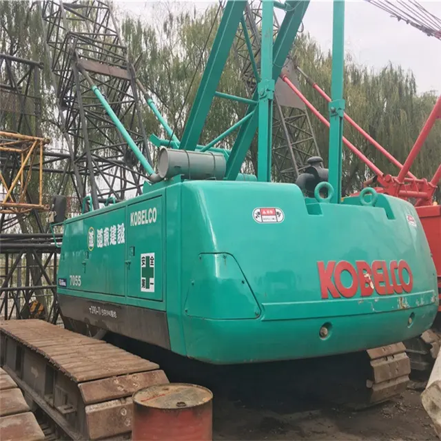 Il giappone ha Utilizzato kobelco 7055 gru cingolata, buona qualità p & h gru del camion 55 ton con il buon prezzo per la vendita