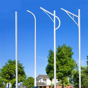 Light Street Lighting Customized Design Conical Single Arm Base Plate Metal 11M Outdoor Solar Lamp Posts Round Price Pole