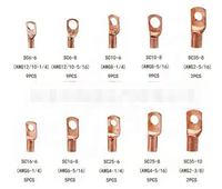 120pcs SC Terminal Fil De Soudage Câble Fin Connecteur Cuivre Nu Batterie Lug SC6-6 SC10-6 SC10-8 SC16-6 SC16-8 SC25-6 SC35-10