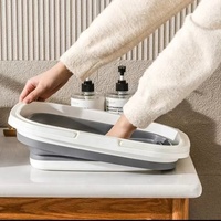 Panier à linge pliable portable 16L avec poignée en PP durable pour l'extérieur, la salle de bain et la cuisine.