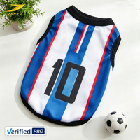 Vêtements pour chiens personnalisés d'usine, imprimés équipe nationale de football, en polyester, motif uni, pour toutes les races de chiens.