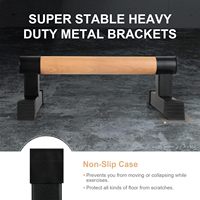 ZENJOY Support de pompes en bois de hêtre, Appareil de traction, Barre parallèle simple, Support multifonctionnel pour barres parallèles