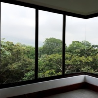 Ventana de casa fija de aluminio personalizada diseño de doble cristal ventanas correderas grandes para porche balcón ventana fija para la venta