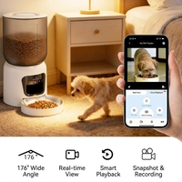 Distributeur automatique intelligent et écologique de nourriture pour animaux de compagnie 6,5 L, avec application Icam 365, vidéo à distance, minuterie Wi-Fi entièrement automatique, pour chats et chiens