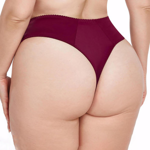 ملابس داخلية نسائية كبيرة الحجم، سراويل داخلية نسائية من الدانتيل، ملابس داخلية متوسطة الارتفاع مضادة للبكتيريا وقابلة للتنفس من النايلون والقطن، تصميم أوروبي أمريكي - Product Image 1