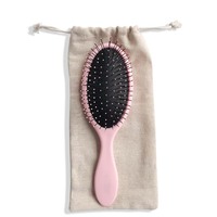 Brosse à Cheveux Ronde Rose Personnalisée et Colorée pour Femmes, Soin des Cheveux, Massage, Coussin Doux, Poils en Nylon, Salon Humide