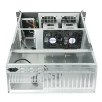Kedatangan Baru 4U 12 PCIE Industrial Server Chassis Plastik ATX dengan Layar Micro Class untuk Penggunaan Rumahan Stok Tersedia dengan Kipas