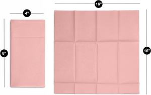 <span class=keywords><strong>Serviettes</strong></span> en <span class=keywords><strong>papier</strong></span> personnalisées avec logo imprimé en rose, effet lin, pour mariage - Product Image 2