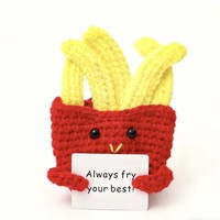 Porte-clés créatif en peluche crocheté à la main, thème Hamburger, Frites, Hot-dog, Cola, petite taille, pour enfants de 5 à 7 ans