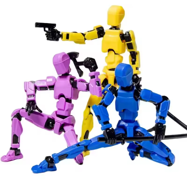 Customizable 13-Joint Articulated Robot Action Figure - T13 Multi-Pose DIY Model, 3D Printed Decompression Toy for Kids