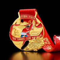 Trophée et médaille personnalisés en cristal et métal vierges pour la musculation et le taekwondo, souvenirs des Émirats arabes unis