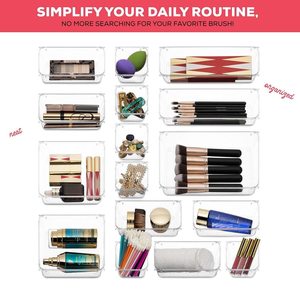 गर्म बिक्री बहु-उद्देश्य कॉस्मेटिक भंडारण बॉक्स कई संयोजन स्पष्ट प्लास्टिक दराज आयोजक बॉक्स सेट करता है - Product Image 5