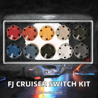 Kit d'accessoires intérieurs pour tableau de bord CYS 2007-2020 FJ Cruiser, design Dream, interrupteur rotatif, commande de climatisation (plastique)