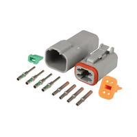 DT 12P Way sellado gris macho y hembra Auto impermeable cable eléctrico conector enchufe terminales montaje 16-20 AWG