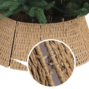 Rok pohon Natal dekoratif rumah pertanian 24 inci kerah pohon kertas bulat untuk penggunaan pesta dan rumah - Product Image 6