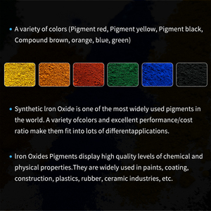 Preço barato Alta Qualidade Azul Laranja Preto Amarelo Verde China Preço Fe2O3 Pigmento Inorgânico Óxido De Ferro Pigmentos De Óxido De Ferro Vermelho - Product Image 5