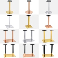 Pied de table Meubles robustes en fonte Restaurant Café Salle à manger Métal Base tulipe moderne de luxe Pieds de table en acier inoxydable or