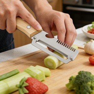 Stainless Steel Scallion Slicer Multi Functional Kitchen Gadget Herb Cutter Manual Vegetable Tool Durable Hand Wash Only - Product Image 3