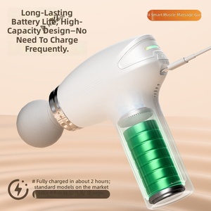 Masseur musculaire sans fil portatif à percussion, 6 vitesses, moteur sans balais, rechargeable par USB, silencieux, 6 têtes, pour <span class=keywords><strong>massage</strong></span> des tissus profonds - Product Image 3