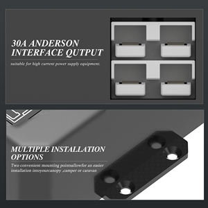 12 वी वी यूनिवर्सल पोर्टेबल पावर कंट्रोल बॉक्स के साथ डीसी चार्जर वोल्टमीटर यूएसबी टाइप-सी स्विच कंट्रोल 20 ए 8 सॉकेट आउटडोर उपयोग - Product Image 4