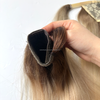 Extension de queue de cheval en cheveux naturels pour femmes européennes et américaines, longue et droite, en soie, à enrouler, qualité salon