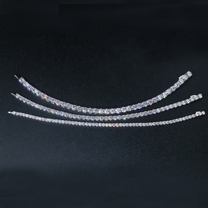 Bracciale Hip Hop <span class=keywords><strong>argento</strong></span> 925 catena Sterling D VVS 3mm 4mm 5mm Moissanite bracciale Tennis con speciale chiusura durevole - Product Image 5