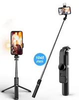 Selfie Stick per Smartphone portatile con luce di riempimento, telecomando Wireless estensibile per Selfie Stick e treppiede da 100cm per Smartphone