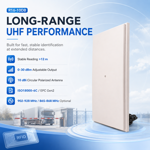 Lecteur RFID UHF avec antenne polarisée circulaire 10dBi, étanche pour extérieur, pour la gestion d'accès des véhicules - Product Image 2