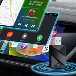 K1A Compact USB Wireless CarPlay et Android Auto Adapter convertit le système filaire en sans fil pour une intégration transparente dans la voiture - Product Image 3