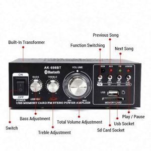 AOSHEN AK-698BT Mini Amplificador de Audio para Auto de 2 Canales y 250W - Product Image 2