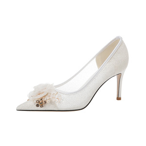 Nuevas Sandalias de Verano para Mujer, Zapatos de Tacón Alto con Pedrería Brillante y Malla, Calzado Elegante con Punta en Pico para Fiesta - Product Image 1