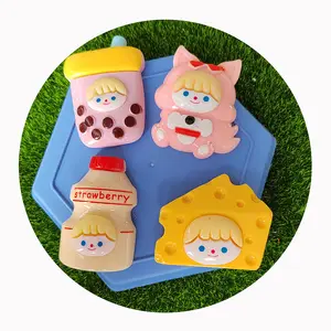 Casing ponsel buku tempel Pusat pita rambut pesona kerajinan anak Perempuan catur botol minum Cabochons belakang datar Resin