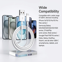 Câble de charge rapide de type C Cantell, nouveau design, 1 m, 2,4 A, 3 A, USB 2.0, câble de charge de type C pour téléphone mobile Android