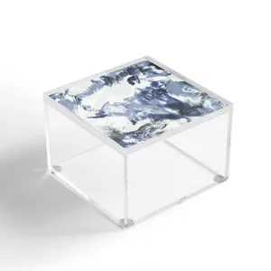 Jacqueline <strong>Maldonado</strong> Marble Mist Blue 5" x 5" Acrylic Box - Product Image 1