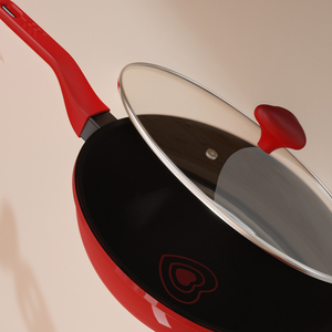 Hiện đại màu Đỏ chống-aderent nhôm <span class=keywords><strong>Cookware</strong></span> Set conjunto de panelas với bộ quần áo de casseroles và Baking Pan - Product Image 2