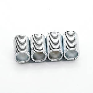 Metal tam diş Hollow M10 gümüş donanım aksesuarları silindirik tüp vida sütun paslanmaz çelik diş tüp - Product Image 6